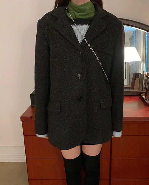 single jacket coat / 2color