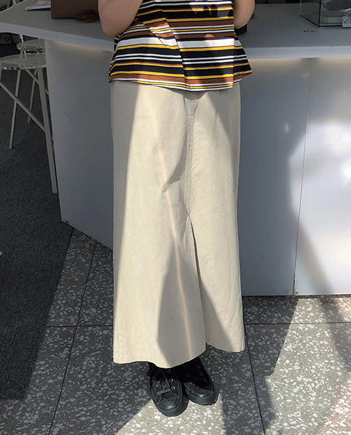 stay cotton skirt / 2color
