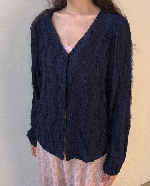 pearl lace blouse cardigan / 2color